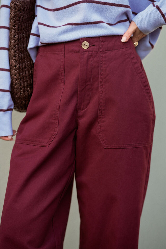 Weekender Pants Burgandy