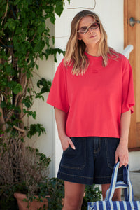 Phoebe Premium Tee Heritage Red
