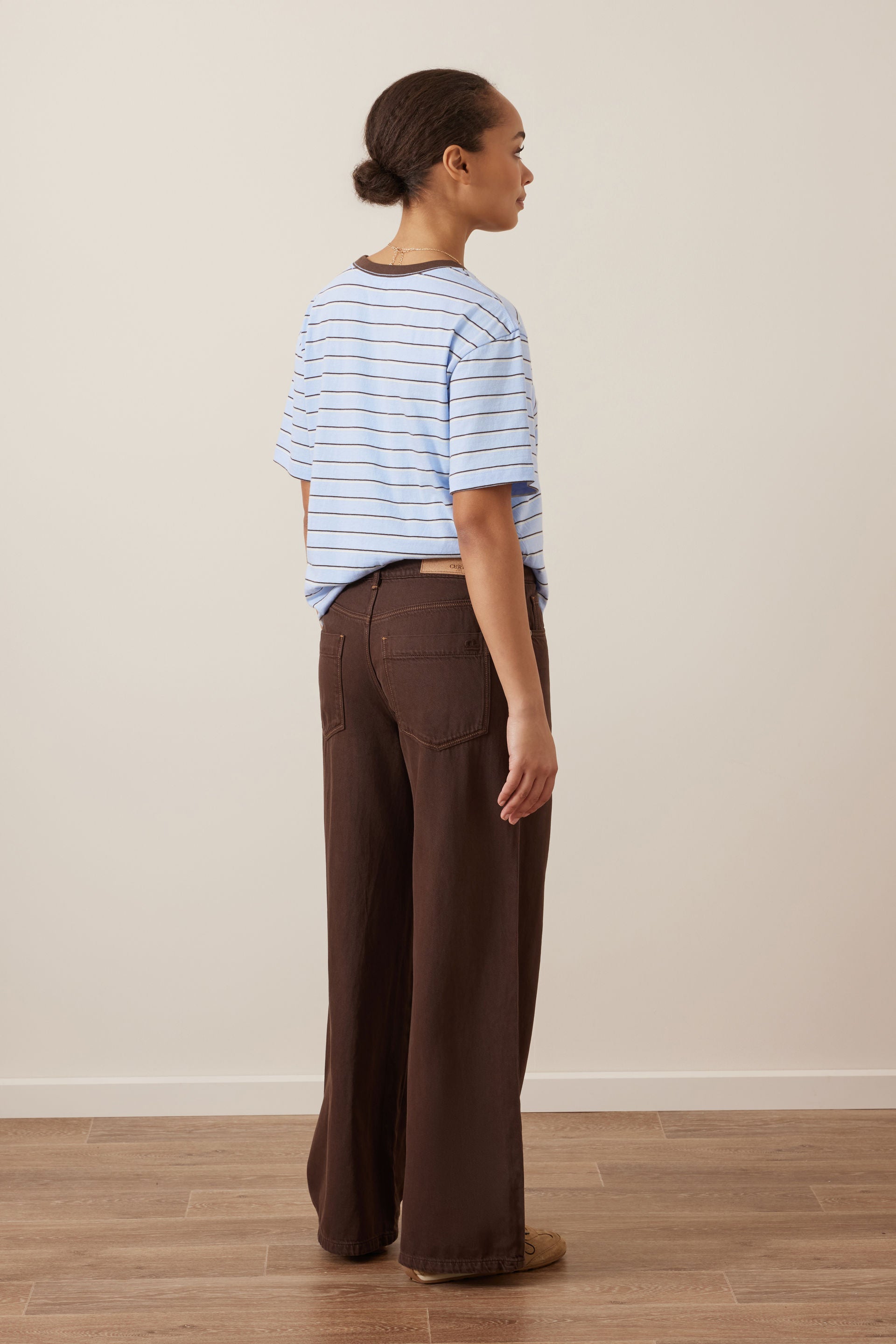 Willow Soft Wide Leg Jean Chocolate