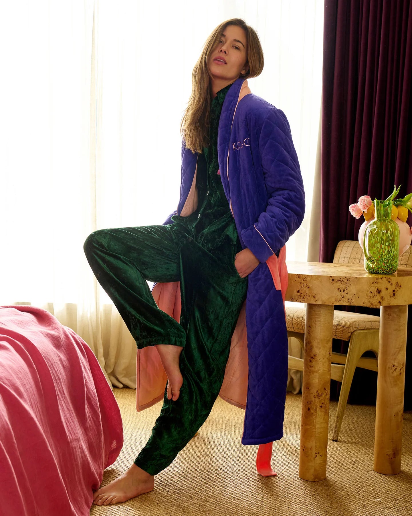 Mulberry Pie Velvet Robe