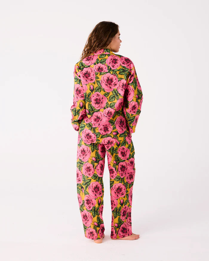 Golden Peony Pajama Set