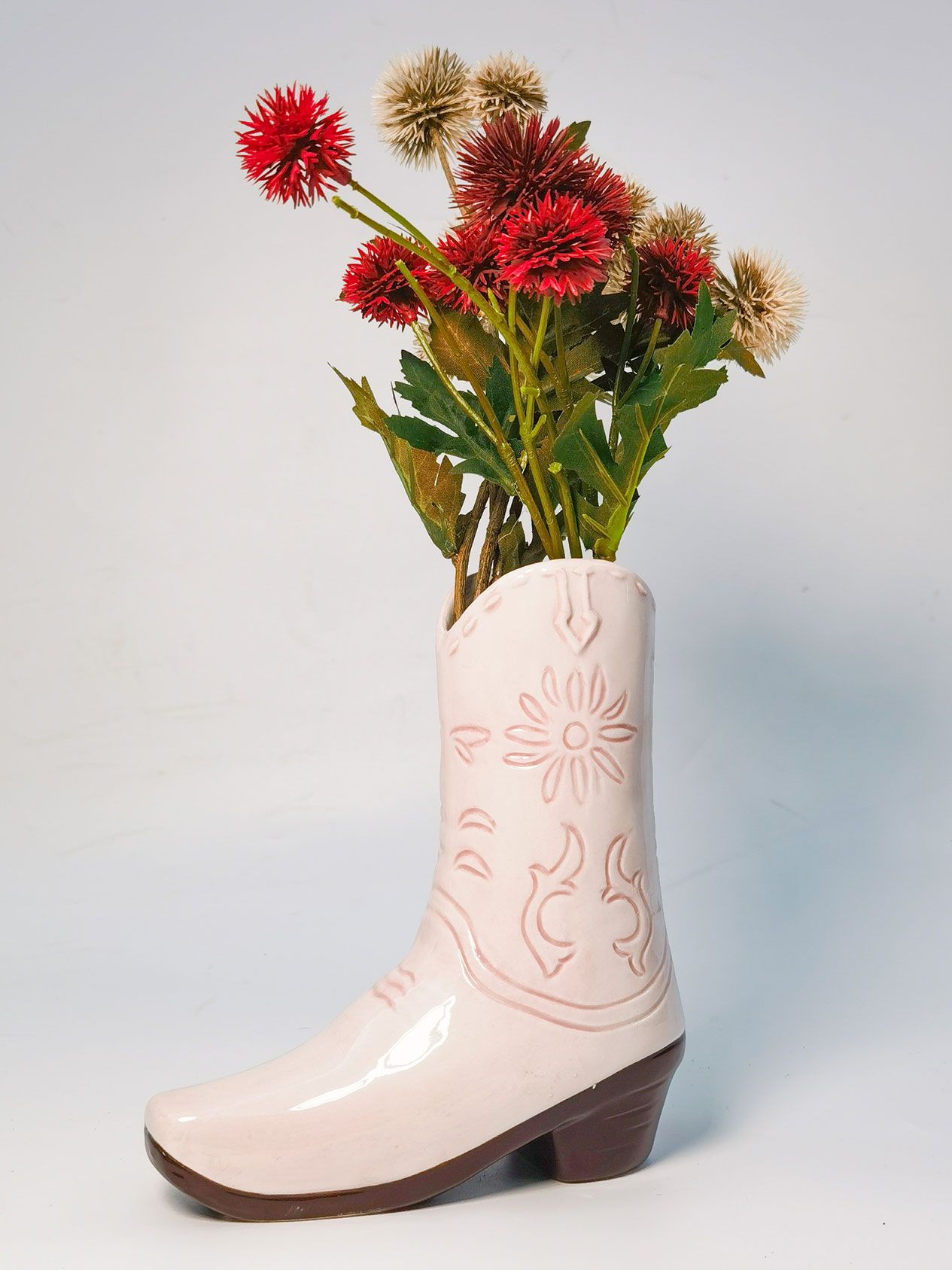 Cowgirl Boot Vase 19cm