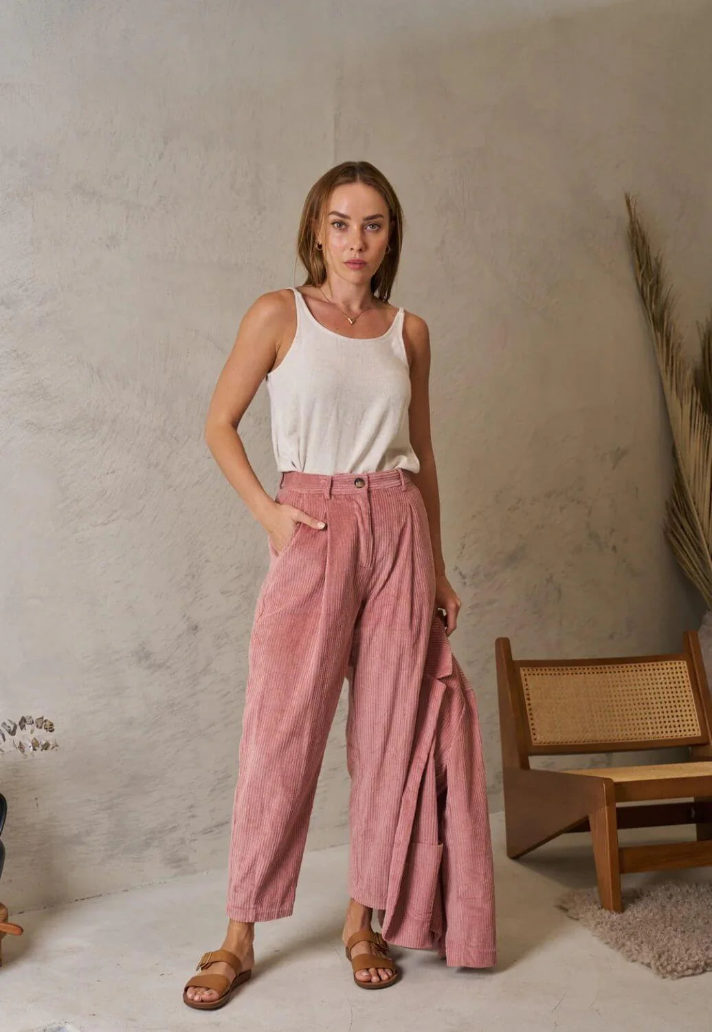 Pink Cord Pants