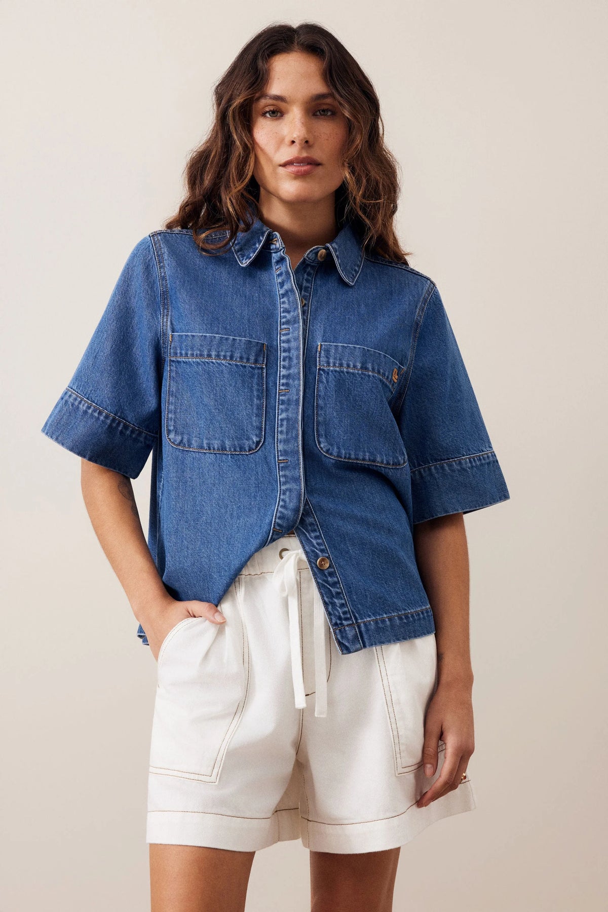 Darcy Relaxed Everyday Shorts New Ecru
