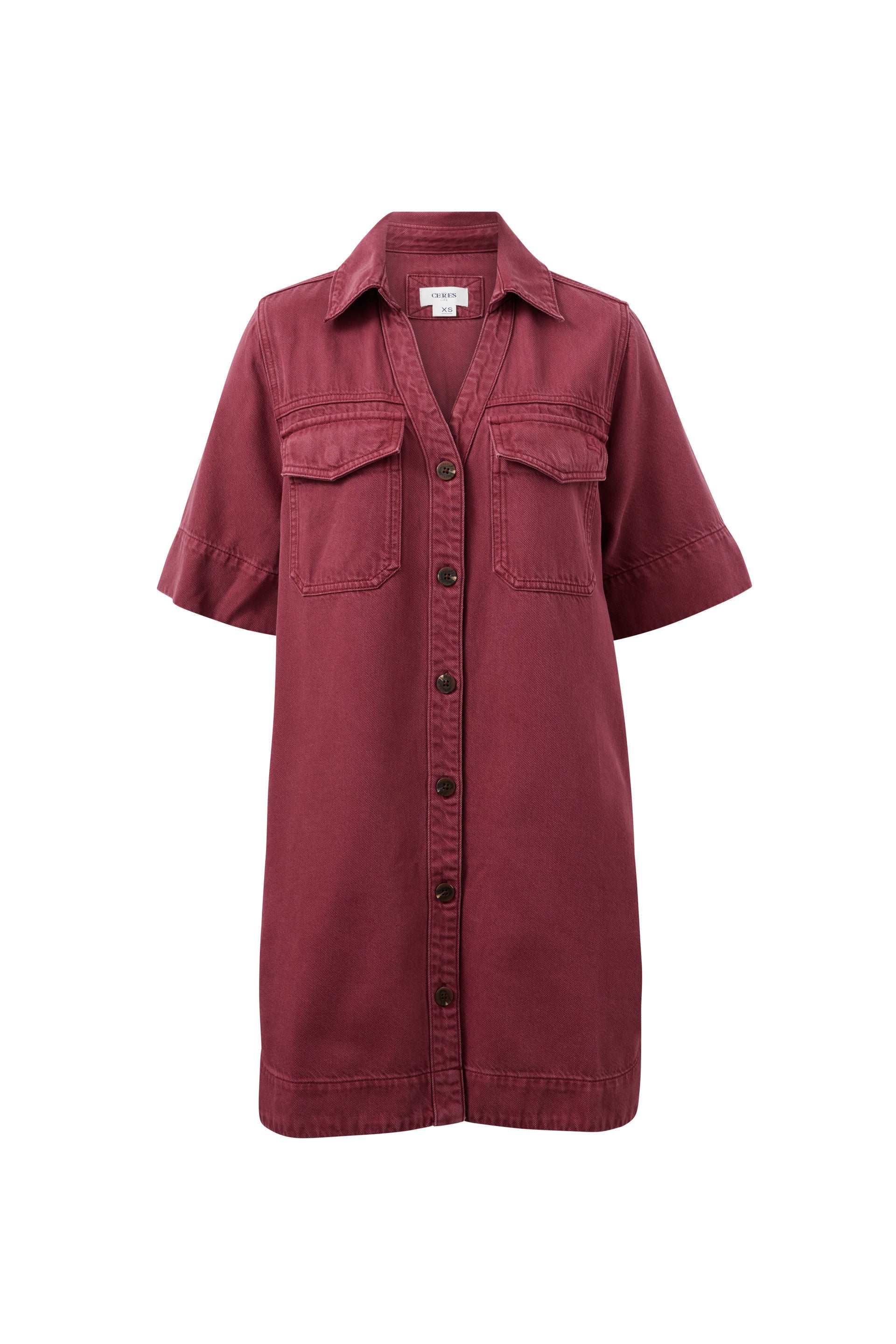 Bonnie Relaxed Shirtdress Mulberry