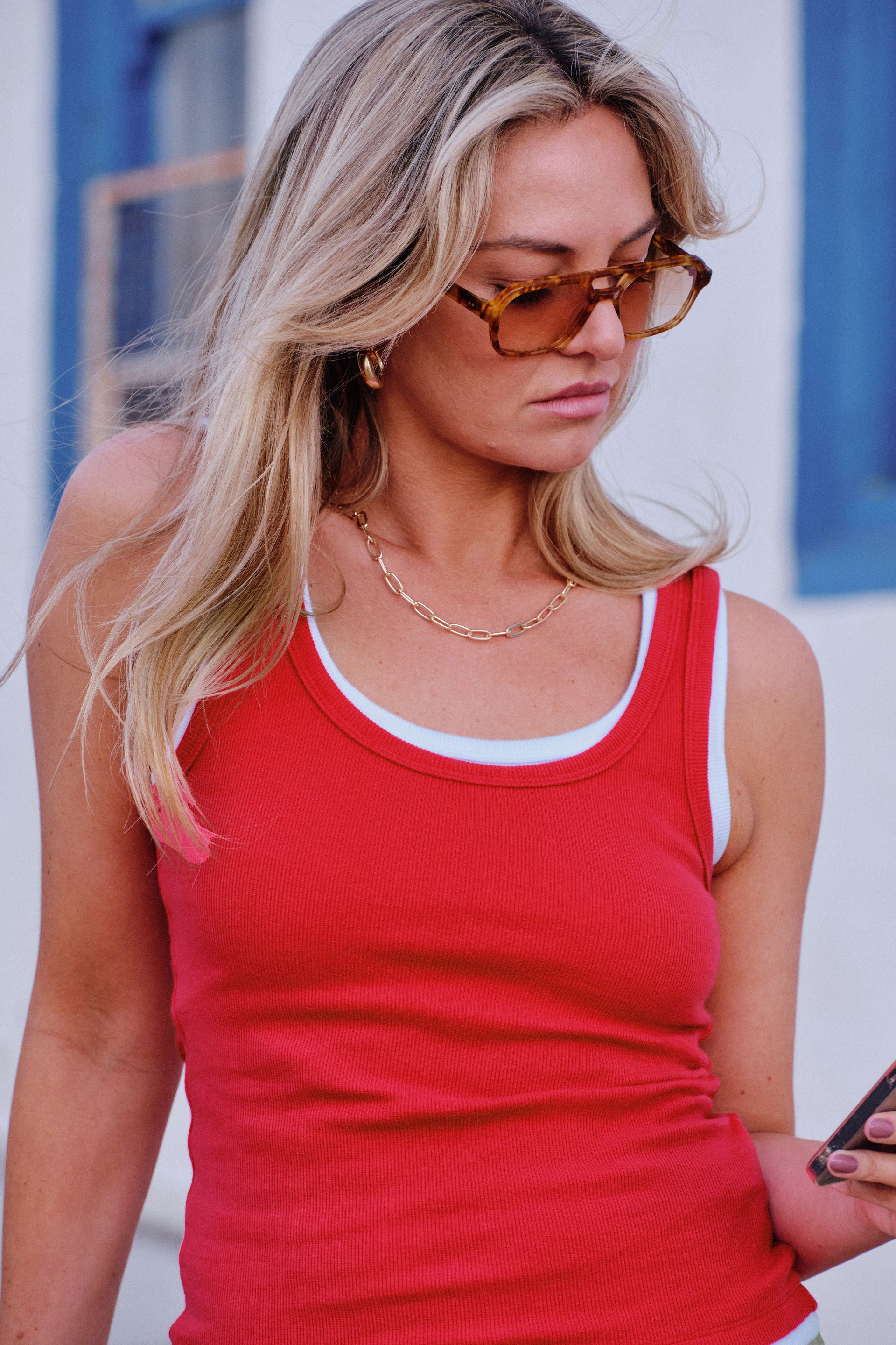 Skylar Layered Rib Tank