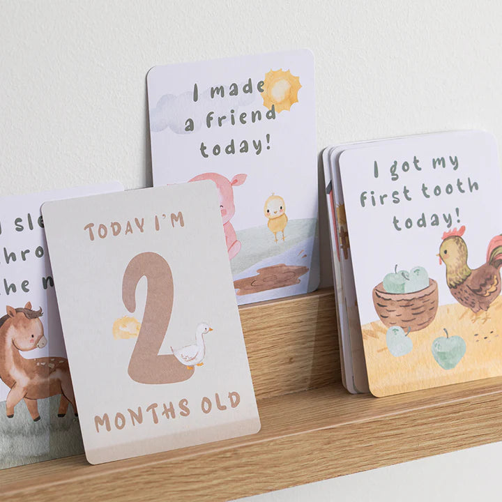 Tractor Ride Milestone Cards