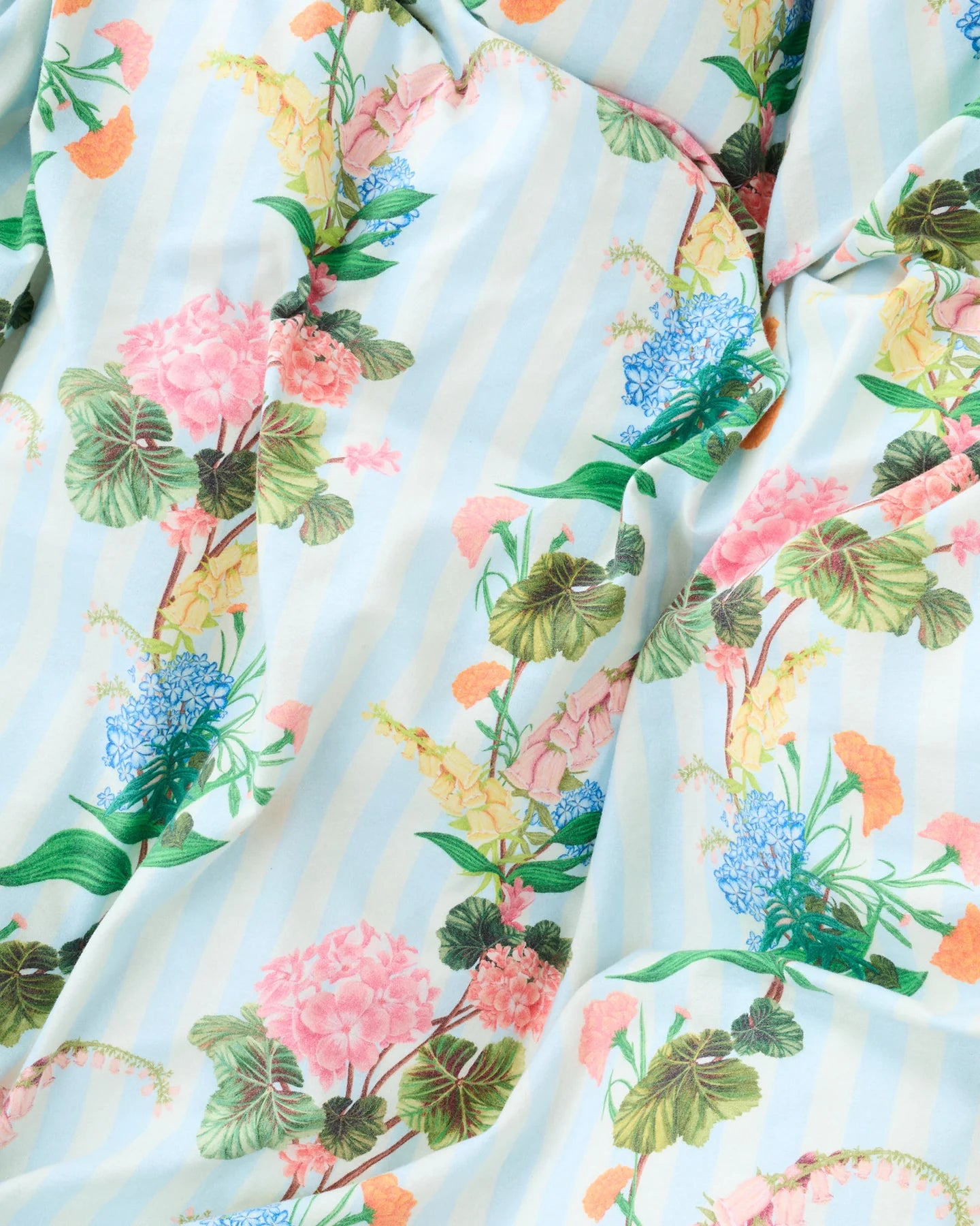 Bouquet Beauty Stripe Fitted Cot Sheet