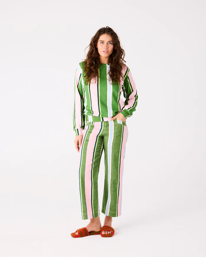 Cactus Stripe Denim Pants