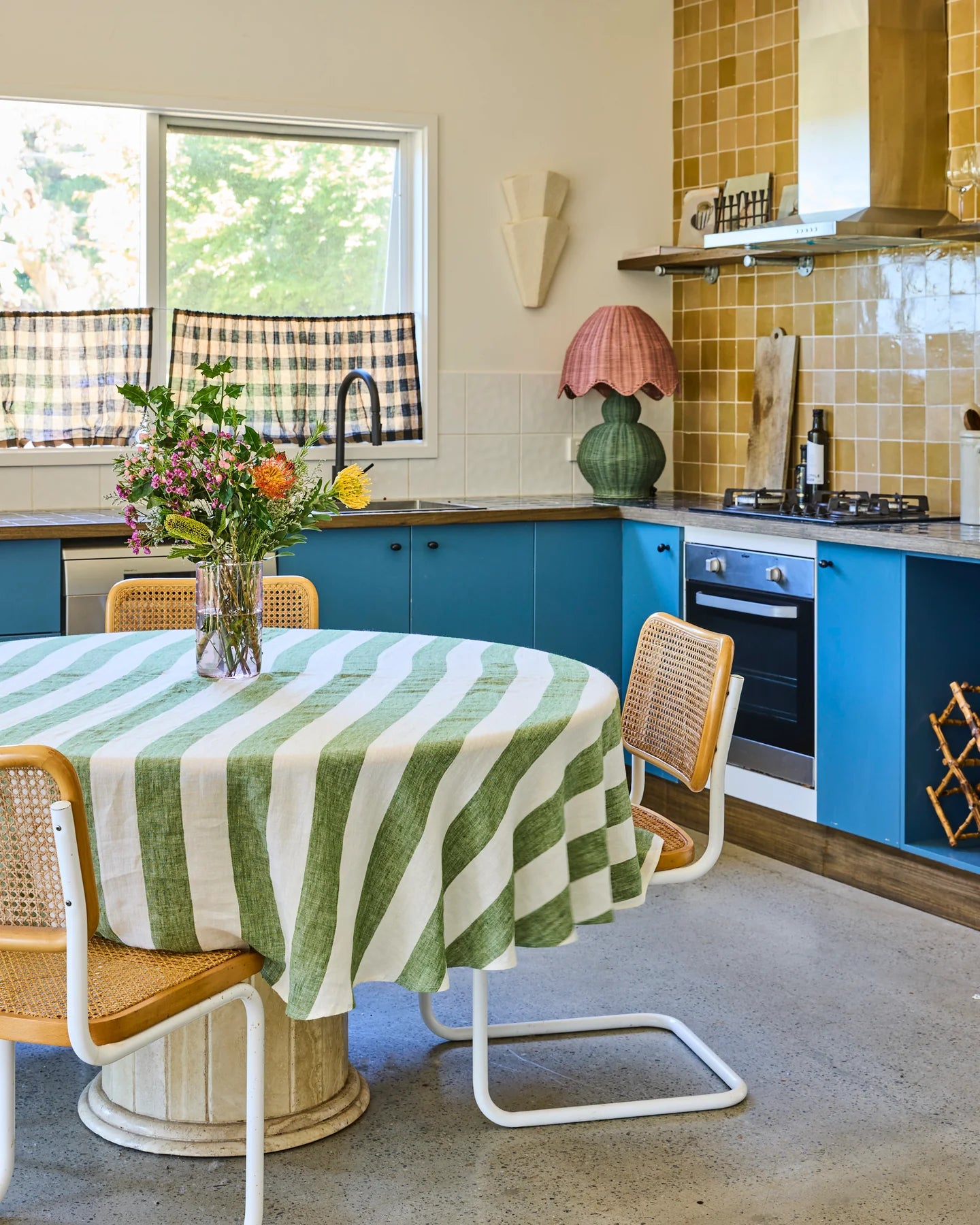 Moss Stripe Tablecloth