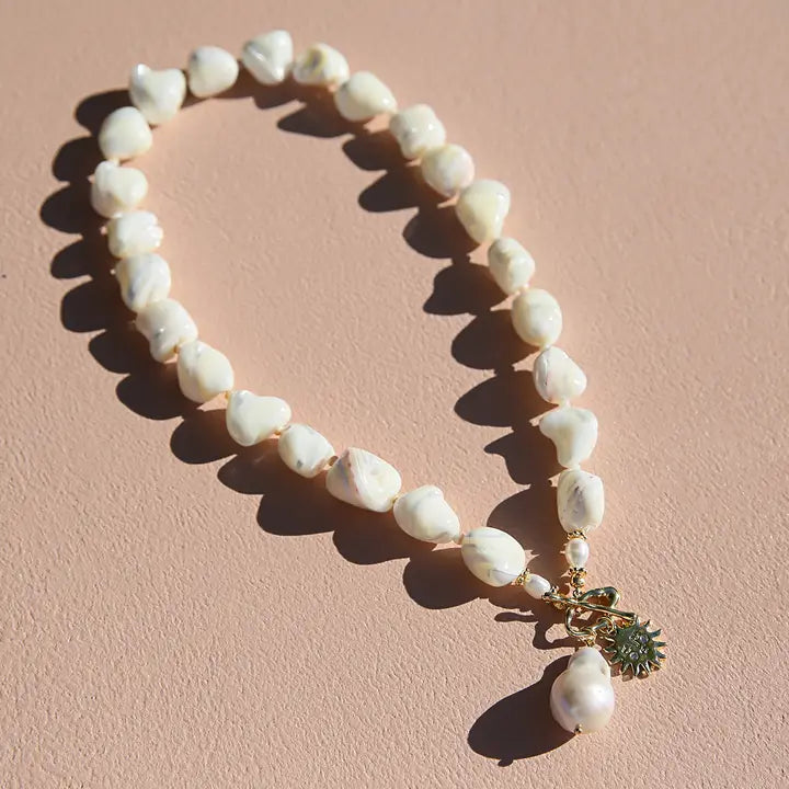 Rolled Shell Solis Necklace