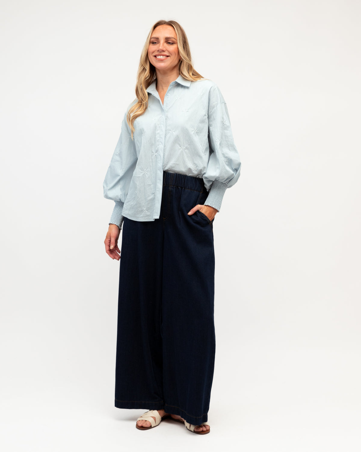 Bow Embroidered Shirt