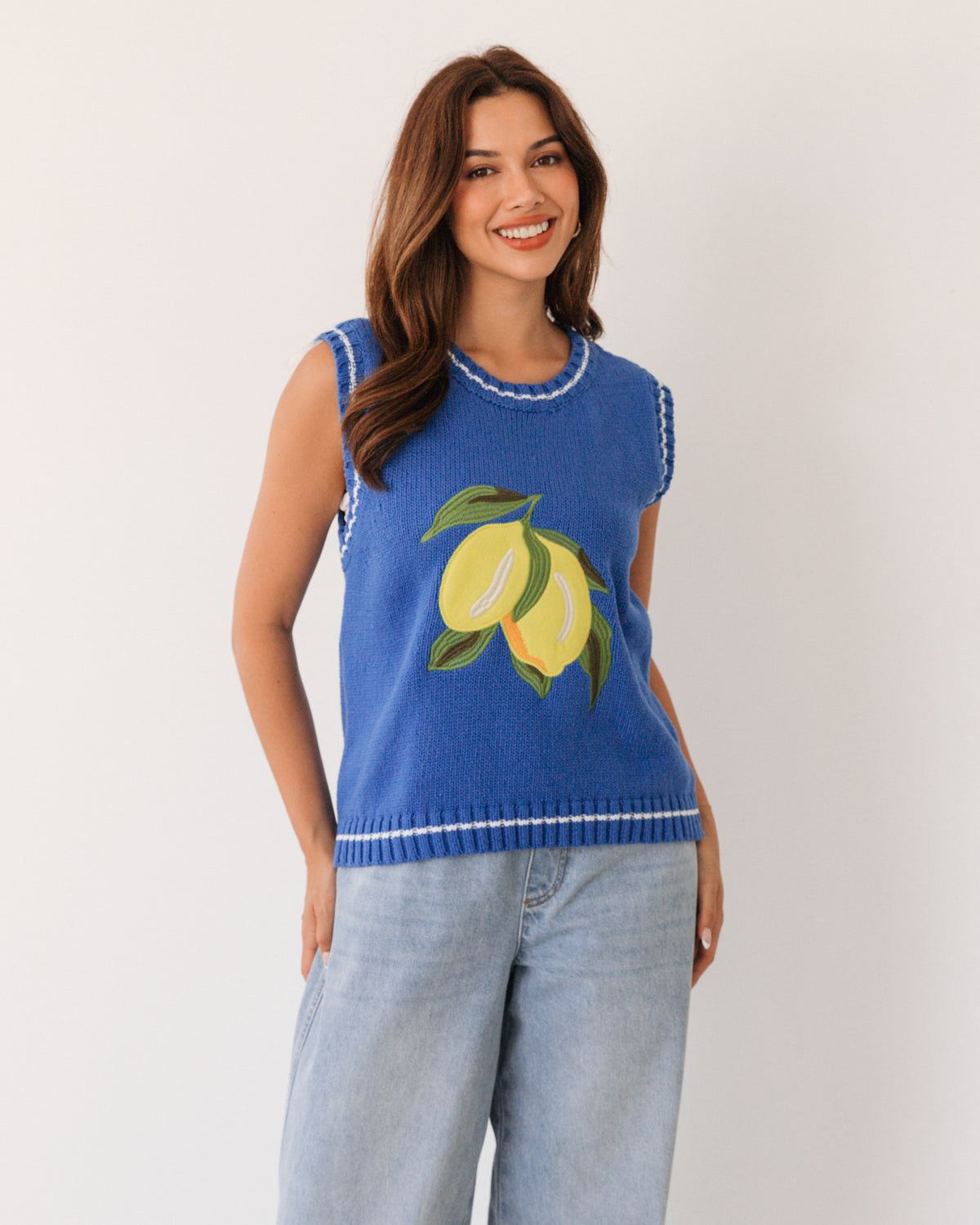 Embroidered Knit Top