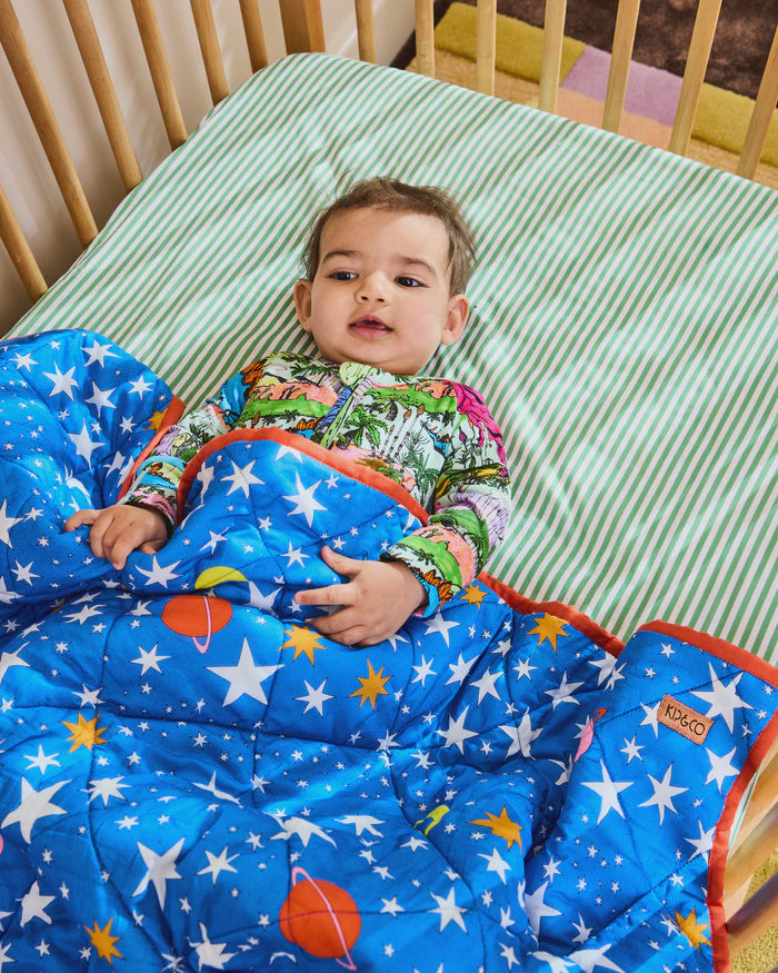 Stars and Moon Bedspread