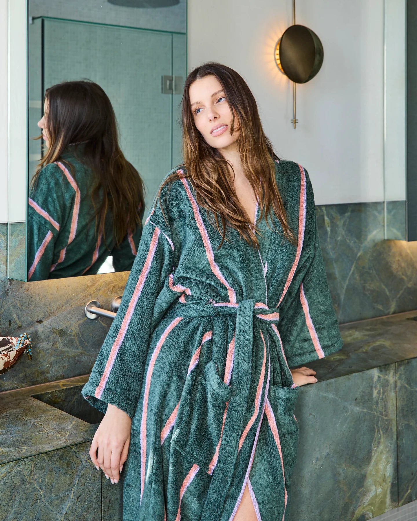 Wakame Crush Terry Bath Robe